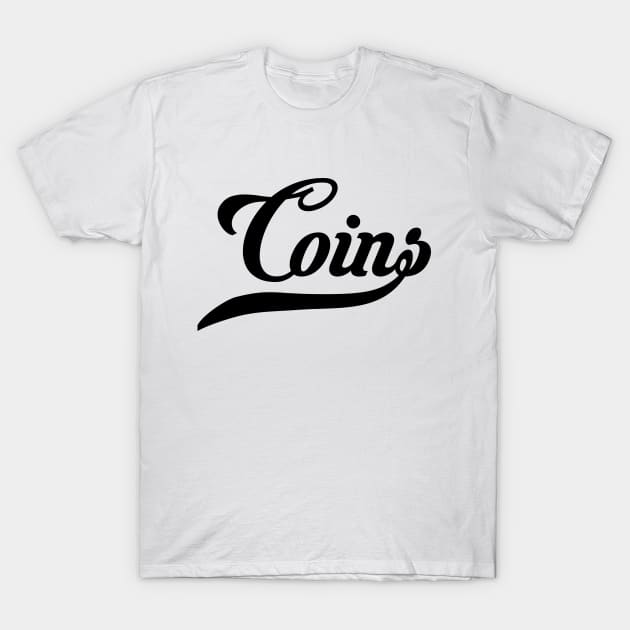 Coins Signature Logo // Coins and Connections T-Shirt by coinsandconnections